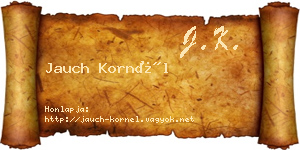 Jauch Kornél névjegykártya